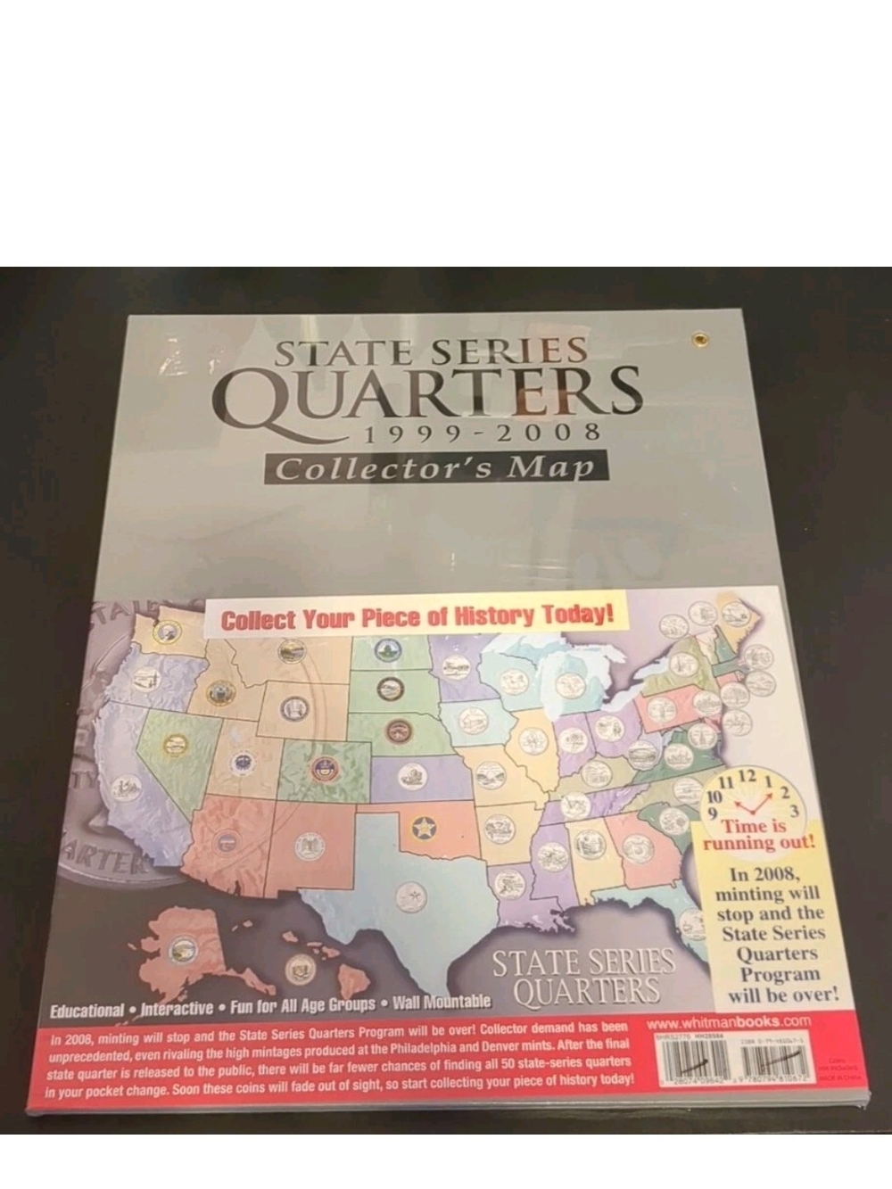 State Series Quarters 1999-2008 Collector's Map - Multi-Color